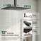HoliSpa Ceiling Mount Shower System Black Shower Faucet Set with 12Inch Rain Showerhead and Handheld Spray Combo HighPressure Showerheads Set with Valve and Trim Kit Matte Black