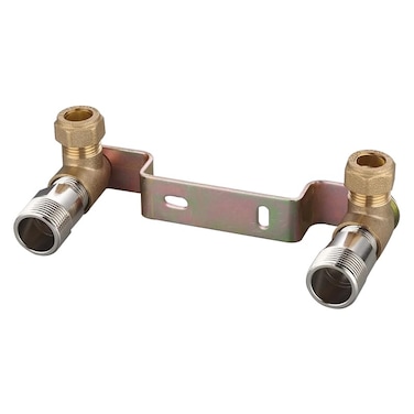 OMOTOOL Concealed Shower Faucet Wall Bracket Positioner Connector 15mmx12 for Exposed Thermostatic Bath Shower Mixer TapWallMounted Fitting Fixing Plate Copper