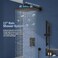 SR SUN RISE 12 Inch Oil Rubbed Bronze Shower Faucet Set WallMount Adjustable 16Inch Slide Bar with Square Hand Shower System Included Valve and Trim Kit