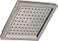 DELTA Delta Faucet SingleSpray Shower Head Brushed Nickel Shower Head Square Shower Head Delta High Pressure hower Head 25 GPM hower Head Stainless RP62283SS