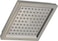 DELTA Delta Faucet SingleSpray Shower Head Brushed Nickel Shower Head Square Shower Head Delta High Pressure hower Head 25 GPM hower Head Stainless RP62283SS