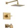 DELTA Delta Faucet Vero 14 Series SingleFunction Tub and Shower Trim Kit with SingleSpray TouchClean Rain Shower Head Champagne Bronze T14253CZ Valve Not Included