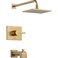 DELTA Delta Faucet Vero 14 Series SingleFunction Tub and Shower Trim Kit with SingleSpray TouchClean Rain Shower Head Champagne Bronze T14253CZ Valve Not Included