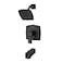 Pfister Deckard 1Handle Tub and Shower Faucet Set with Multi Function Showerhead Matte Black Finish Pressure Balance Valve Trim Kit for Modern Bathroom LG898DAB