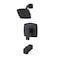 Pfister Deckard 1Handle Tub and Shower Faucet Set with Multi Function Showerhead Matte Black Finish Pressure Balance Valve Trim Kit for Modern Bathroom LG898DAB