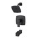 Pfister Deckard 1Handle Tub and Shower Faucet Set with Multi Function Showerhead Matte Black Finish Pressure Balance Valve Trim Kit for Modern Bathroom LG898DAB