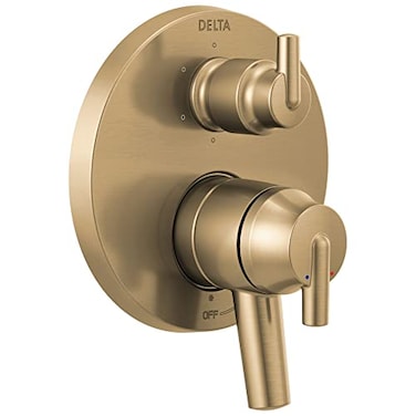 DELTA Delta DT27959CZ Trinsic 17 Series Pressure Balanced Valve Trim with Integrated Volume Control and 6 Function Diverter for Three Shower Applications Less RoughIn Champagne Bronze