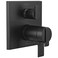 DELTA FAUCET T27T967BL Angular Modern TempAssure 17T Series Valve 6Setting Integrated Shower Trim with Diverter Matte Black