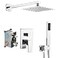 Heable Shower System with High Pressure Rainfall Shower Head Handheld Shower head and Shower Faucet Trim Kit Rain Mixer Shower Set Wall Mounted ChromeValve Include