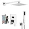 Heable Shower System with High Pressure Rainfall Shower Head Handheld Shower head and Shower Faucet Trim Kit Rain Mixer Shower Set Wall Mounted ChromeValve Include