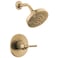 DELTA Delta Saylor 14 Series 5Setting Shower Faucet Set Brushed Gold Shower Head and Handle Set Valve Trim Kit Champagne Bronze T14235CZ Valve Not Included