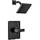 DELTA Delta Velum 14 Series Shower Faucet Set Matte Black Shower Head and Handle Set Valve Trim Kit Matte Black T14237BL Valve Not Included