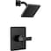 DELTA Delta Velum 14 Series Shower Faucet Set Matte Black Shower Head and Handle Set Valve Trim Kit Matte Black T14237BL Valve Not Included