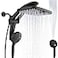 Razime Rain Shower Head with Handheld High Pressure rainfall Shower Heads with Handheld Spray Combo Adjustable onepiece stand daul shower head Builtin Magnetic Docking and Power Jets