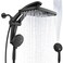 Razime Rain Shower Head with Handheld High Pressure rainfall Shower Heads with Handheld Spray Combo Adjustable onepiece stand daul shower head Builtin Magnetic Docking and Power Jets
