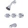 Central Brass 0971Z Three Handle Tub Shower Set in Chrome