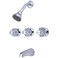 Central Brass 0971Z Three Handle Tub Shower Set in Chrome