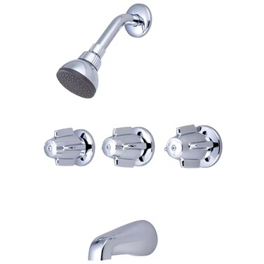 Central Brass 0971Z Three Handle Tub Shower Set in Chrome