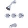 Central Brass 0971Z Three Handle Tub Shower Set in Chrome
