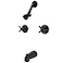 Kingston Brass KB240AX Magellan Tub and Shower Faucet Matte Black72 x 8 x 738
