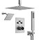 EVERSTEIN Ceiling Mount 12 HighPressure Rainfall Shower Faucet Dual Rainfall Shower Head System with Valve Brushed Nickel