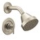 Moen Gibson Brushed Nickel EcoPerformance Modern Shower Trim Featuring Bathroom Showerhead and Lever Handle PosiTemp Valve Required T2902EPBN