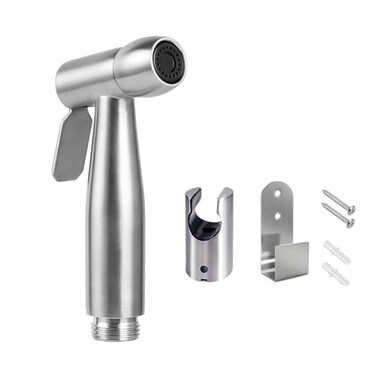 ABSOK Handheld Bidet SprayerToilet SprayerHandheld Stainless Steel with Hook Easy to Install for Personal Hygiene and Bedpan WC