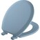 Mayfair 46EC 034 Molded Wood Toilet Seat with LiftOff Hinges Round Sky Blue