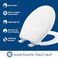 Mayfair Aurora Slow Close Toilet Seat Easy Clean Hinges and Adjustable Perfect Fit Plastic Seat Round White