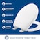 Mayfair Aurora Slow Close Toilet Seat Easy Clean Hinges and Adjustable Perfect Fit Plastic Seat Round White