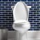 Mayfair Aurora Slow Close Toilet Seat Easy Clean Hinges and Adjustable Perfect Fit Plastic Seat Round White