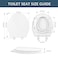 WSSROGY Round Toilet Seat with Slow Close Seat Easy Clean Plastic White Suitable Standard Round Toilet