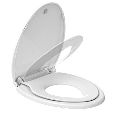 EcoExplorer Toilet Seats Elongated19 Extra Long Toilet SeatBuiltIn Potty Training Seat for ToddlersSafe Durable PP MaterialQuietClose Hinges Easy Installation Release with Hardware