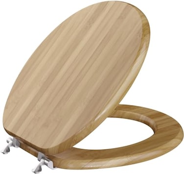 Jones Stephens Comfort Seats C3B2R220BN Toilet Seat Round Rattan Bamboo