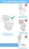 TECETOOL 2 Inch Toilet Flush Valves Toilet Repair Kit Dual Flush Valve Replacement Fit for One Piece Toilet Top Push Button Valve 8 Height White