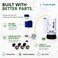 FLUSH-N-SAV FLUSHNSAV 3 Inch Dual Flush Valve Complete Conversion Kit with Handle Adjustable Fill Valve Adjustable Overflow Tube Overflow Water Conserver Two Flush Options Full Toilet Upgrade