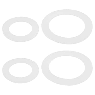 YINETTECH 2Sets Silicone Flush Valve Base Sealing Washer Toilet Cistern Seal Compatible with Grohe Adagio 43808000 43544000 Piston 66x465x2mm 47x30x2mm