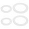 YINETTECH 2Sets Silicone Flush Valve Base Sealing Washer Toilet Cistern Seal Compatible with Grohe Adagio 43808000 43544000 Piston 66x465x2mm 47x30x2mm