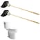 Hibbent 2 Pack Toilet Handle Replacement Compatible with TOTOTHU004CP Trip Lvr for ST701 CST854 Side Mount Toilet Flush Handle Tank Flush Lever Matte Black
