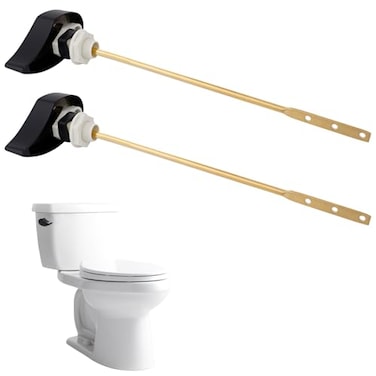 Hibbent 2 Pack Toilet Handle Replacement Compatible with TOTOTHU004CP Trip Lvr for ST701 CST854 Side Mount Toilet Flush Handle Tank Flush Lever Matte Black
