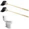 Hibbent 2 Pack Toilet Handle Replacement Compatible with TOTOTHU004CP Trip Lvr for ST701 CST854 Side Mount Toilet Flush Handle Tank Flush Lever Matte Black