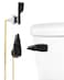 Hibbent Toilet Handle Replacement Front Mount Tank Flush Lever Handle Compatible with American Standard Toilet Trip Lever with Stainless Steel Flapper Chains Matte Black