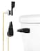 Hibbent Toilet Handle Replacement Front Mount Tank Flush Lever Handle Compatible with American Standard Toilet Trip Lever with Stainless Steel Flapper Chains Matte Black