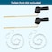 Hygie Rinse 2PCS Metal Toilet Handle Lever Flush Replacement Universal Front Mount Toilet Handle with Stainless Steel Flapper Chains Toilet Repair Kit Oil Rubbed Bronze