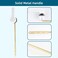 Hygie Rinse 2PCS Metal Toilet Handle Lever Flush Replacement Universal Front Mount Toilet Handle with Stainless Steel Flapper Chains Toilet Repair Kit White