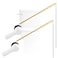 Hygie Rinse 2PCS Metal Toilet Handle Lever Flush Replacement Universal Front Mount Toilet Handle with Stainless Steel Flapper Chains Toilet Repair Kit White