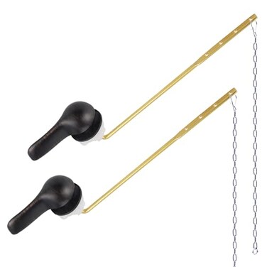 Hygie Rinse 2PCS Universal Metal Toilet Handle Replacement Kit Front Mount Toilet Lever Compatible with TOTOGlacier BayGerber Toilet Flush Handle with Flapper Chain Oil Rubbed Bronze