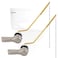 Hygie Rinse Metal Toilet Handle Lever Flush Replacement 2PCS Universal Side Mount Toilet Handle with Stainless Steel Flapper Chains Toilet Repair Kit Brushed Nickel