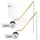 Hygie Rinse Metal Toilet Handle Lever Flush Replacement 2PCS Universal Side Mount Toilet Handle with Stainless Steel Flapper Chains Toilet Repair Kit Chrome
