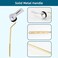 Hygie Rinse Metal Toilet Handle Lever Flush Replacement 2PCS Universal Side Mount Toilet Handle with Stainless Steel Flapper Chains Toilet Repair Kit Chrome